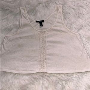 F21 White Tank Blouse